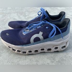 On Running Cloudstratus Shoes Women’s 11 Cloudtec Helion Athletic Running Blue